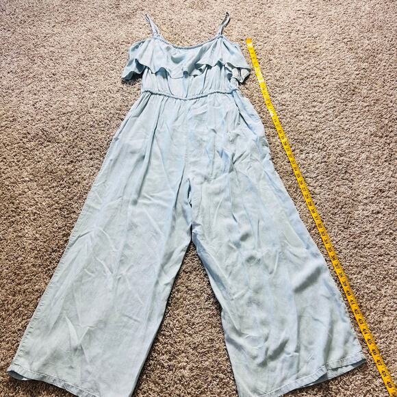 Light Wash Denim Old Navy Casual Off Shoulder Pants Jumpsuit Romper Large - Picture 3 of 4